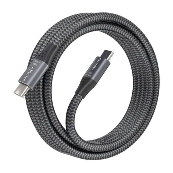 USB Type C - AISENS - USB 3.2 Gen2X2 - 20 Gbps - 8K@30Hz - 5A 100W - E-Mark - Uros-uros - 3.0 m