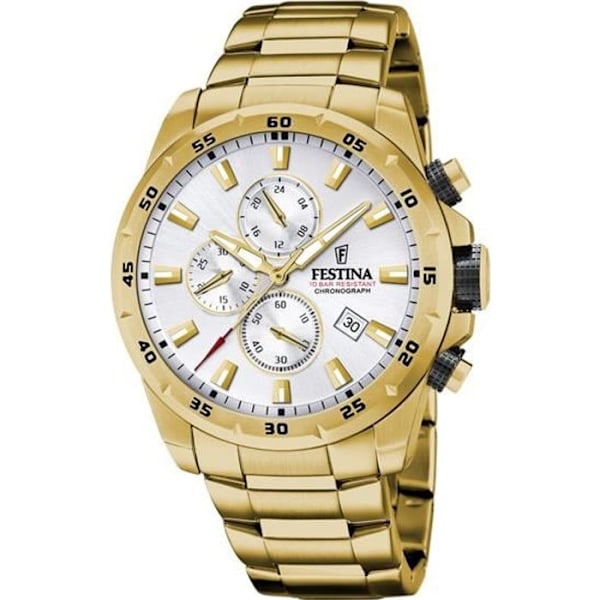 Miesten Kello - Festina - F20541/1 - Chrono Sport - Teräksinen kellotaulu 45.05mm - Vesitiivis 100m gyllene