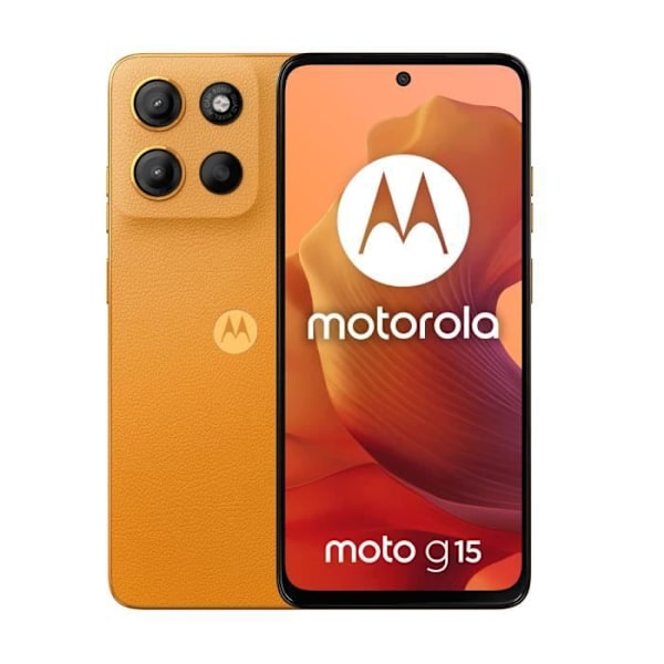 Motorola Moto G15 4G 8 Gt/128 Gt Oranssi (Auringon nousu) Kaksois-SIM
