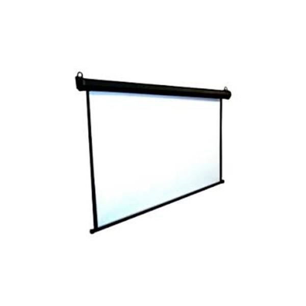 iggual Panoramic Electric Screen 80' 184x104 cm Remote Cont. musta, Valkoinen