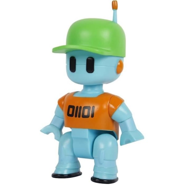 Nivellyhdyttävä hahmo - BANDAI - Stumble Guys - Robot Guy - 11 cm - Tarrat mukana