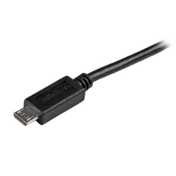Opladnings-/synkroniseringskabel mobil USB A til Micro B slim - STARTECH - 3m - Sort