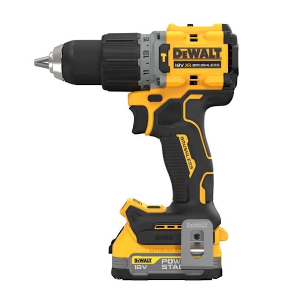 Kompakt slagnøgle XR børsteløs - DEWALT - med 2 batterier 18V 1.7Ah - lader - TSTAK - DCD805E2T-QW