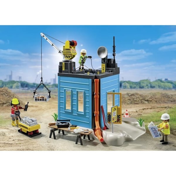 PLAYMOBIL - 71650 - Työntekijät ja rakennustyömaa Flerfärgad