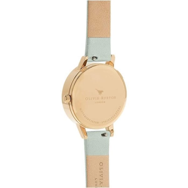 Klocka - Olivia Burton - OB16CH17 - Vit urtavla - Armband i äkta läder - Quartz 30mm Vitt guld