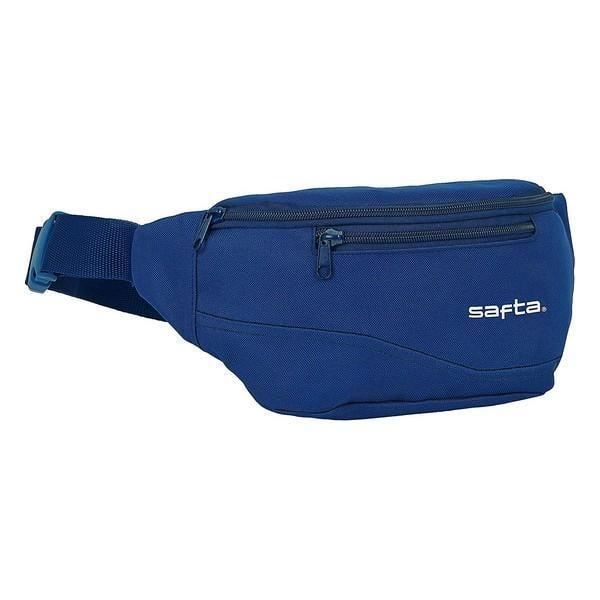 Tas til at bære - Safta - Marineblå - Polyester - Justerbar skulderrem - 9 L Svart