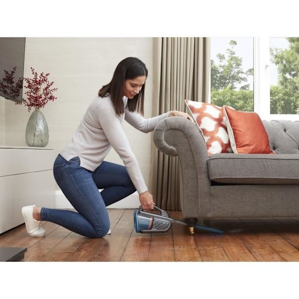 BLACK+DECKER BHHV320B-QW Dustbuster Lithium 12V Håndstøvsuger - 2 hastigheder - Driftstid 25 min - Blå Blå & titan