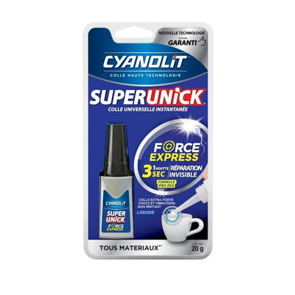 Korjausliima - CYANOLIT - Super unick instant pro - 20 g - Korkea kestävyys - Nopea kiinnitys
