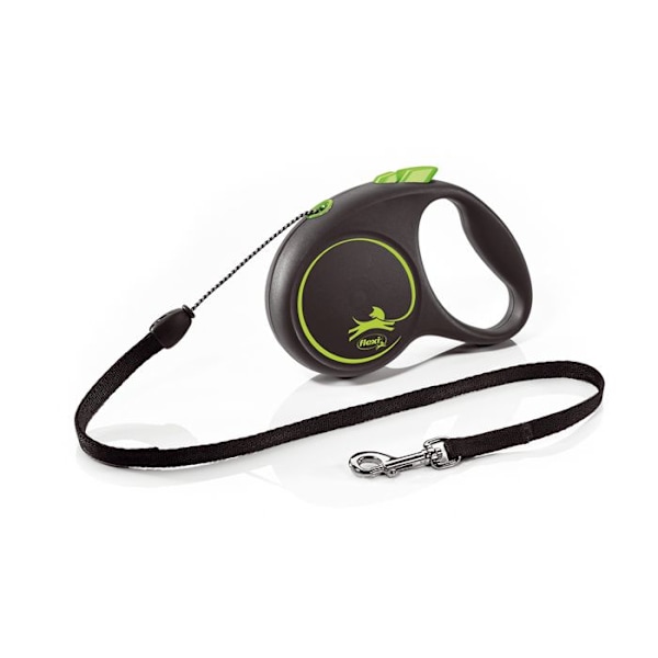 Kääntyvä hihna - Flexi - FU12C5-251-S-CG - 5m - Musta/Vihreä - Koirille, jotka painavat enintään 12kg sort/grøn