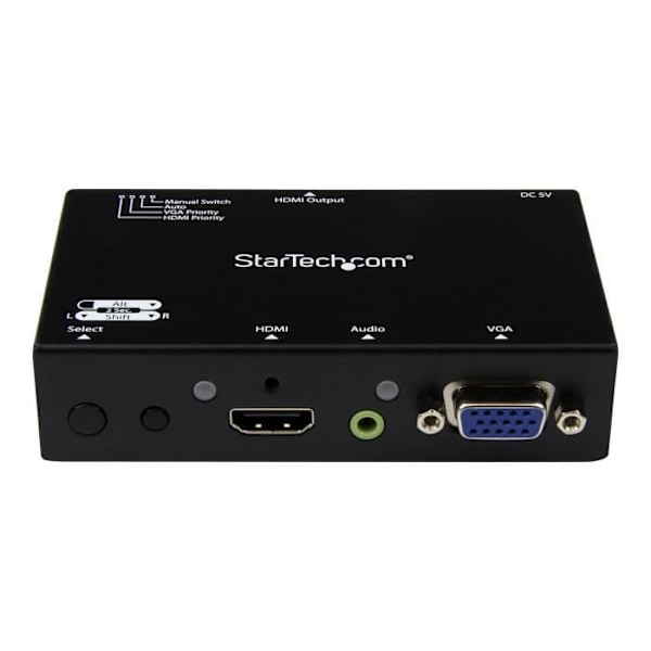 STARTECH 2x1 HDMI och VGA till HDMI-omkopplare - Med VGA till HDMI-omvandlare och prioritetsväxling
