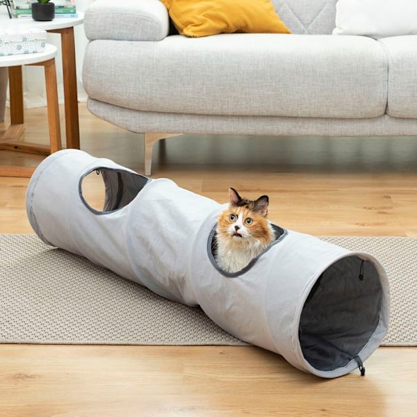 Fleksibelt Legetunnel - InnovaGoods - Funnyl - Vandtæt - 2 Positioner - Til Katte grå
