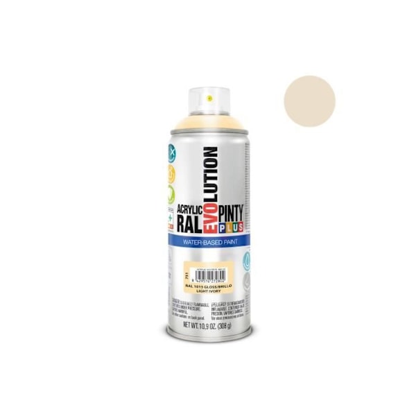 Aerosol Maler - GENERISK - Pintyplus Evolution - 520cc - Lys Hvid - Vandbaseret Ljust elfenben