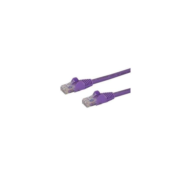 STARTECH Hookless Cat6 UTP-netværkskabel - 50 cm Lilla - Anti-Snag RJ45 Ethernet-ledning - Patch-kabel