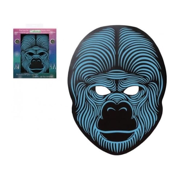Led Gorilla Mask - ATOSA - Asusteet - Musta - Mixed - Aikuinen Svart