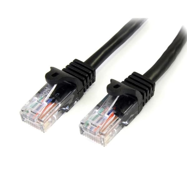 Netværkskabel Cat5e UTP - STARTECH - 2m - RJ45 M/M - Anti-brud - Sort