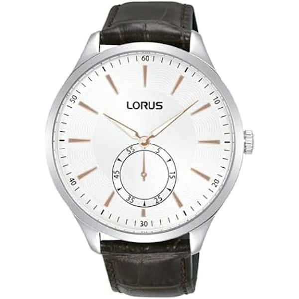 Lorus Hombre clÃsico Analog kvartsklocka för män med läderrem RN471AX9 kastanj