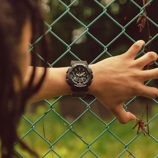 CASIO Watch - Herr - GA-100TU-1A3ER - Vattentät 20 Atm - Brun plastrem kastanj