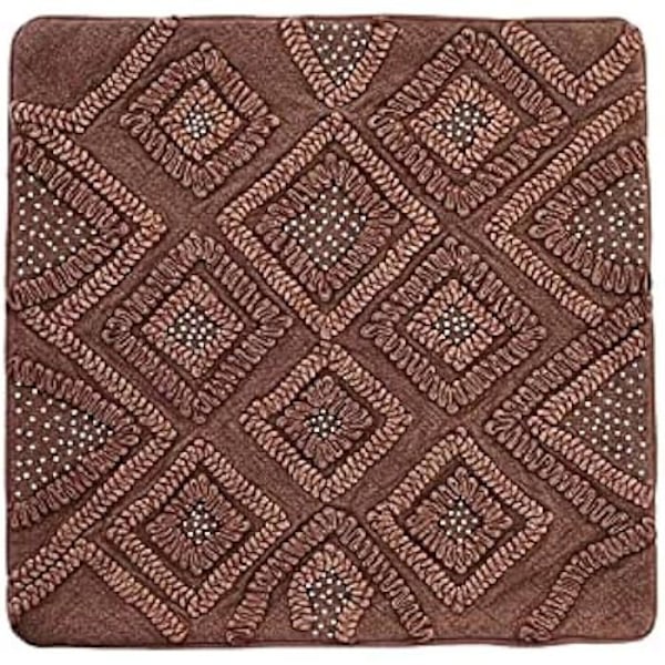 Kuddfodral - DKD Heminredning - Brun - 14 x 52 x 52 cm - Rektangulär - Vanlig kastanj