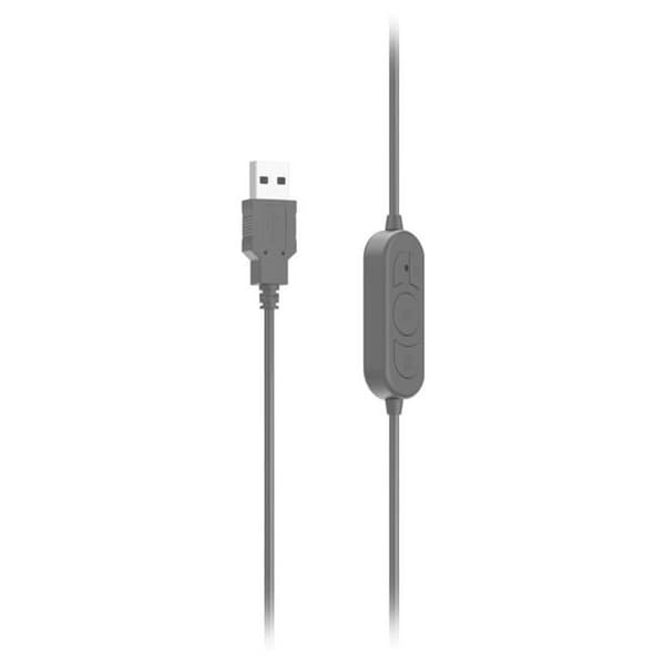 Hovedtelefon med mikrofon - HAMA - HS-USB300 V2 - Stereo - Kablet - Sort