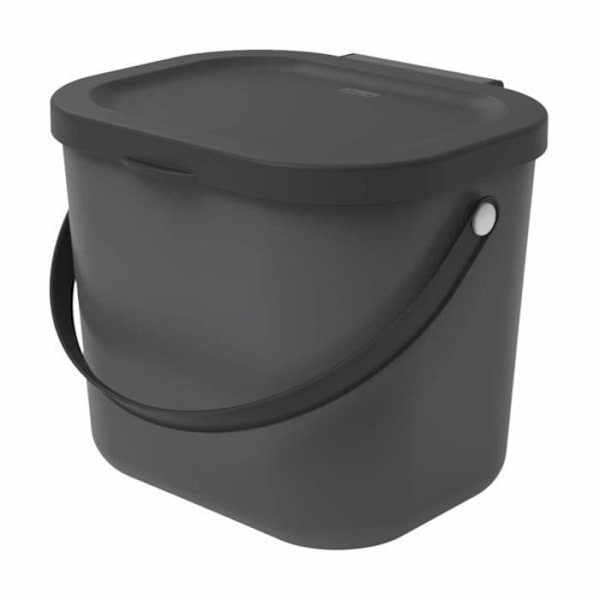 Affaldscontainer i plast Rotho Albula 6L grå Grå