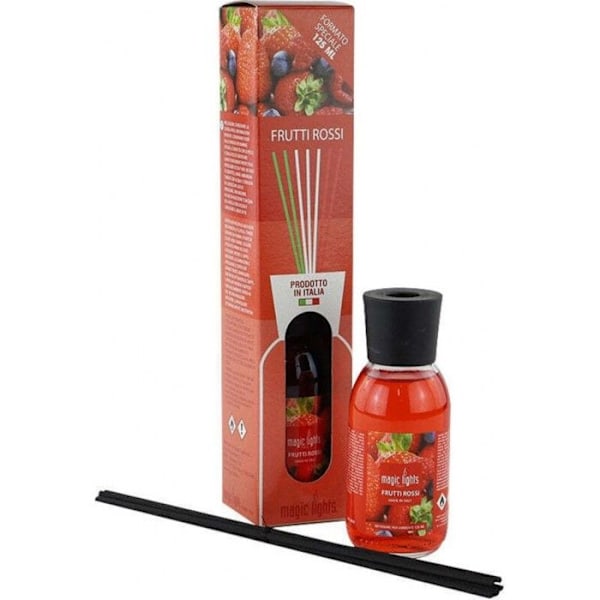 Diffuser med duft - Mikado - Røde Frugter - 125ml - Glas - Unisex