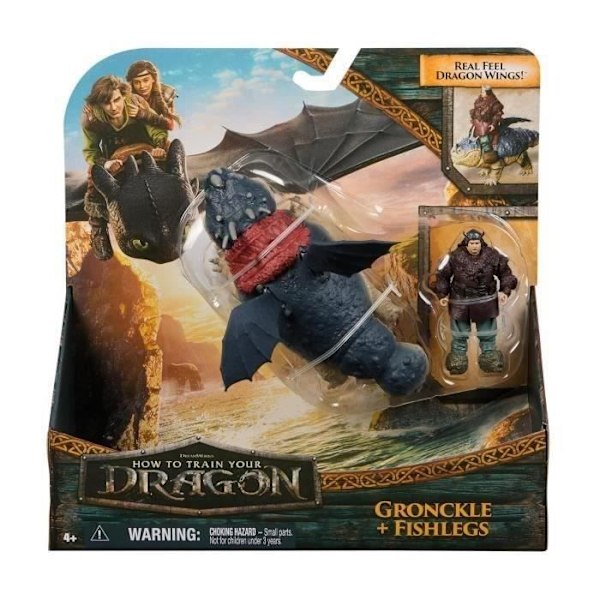 SPIN MASTER PACK DRAGON JA VIKING 25 CM GRONK Dragons-elokuva Flerfärgad