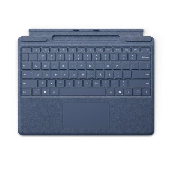 Tastatur til Surface Pro - Microsoft - Kompatibel med Surface Pro 11. generation, Pro 9, Pro 8 - Safir - Baggrundsbelyst