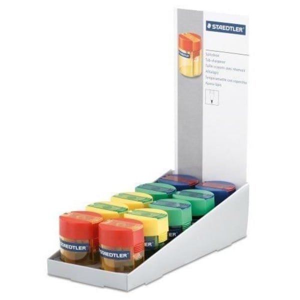 Staedtler 511 006 blyantspidser assorterede farver Pakke med 10 UK Import