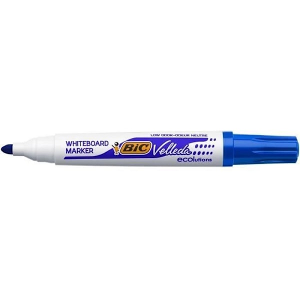 BIC® - Velleda® slettebar markørboks BIC® Velleda® 1701 ECOlutions® x 12 - Blå blæk Blå