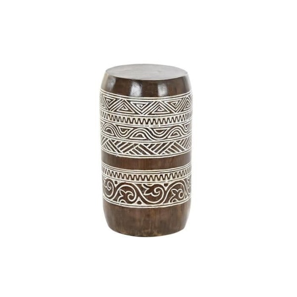 sidebord naturligt hvidt albassiatræ (28 x 28 x 50 cm) (29 x 29 x 50 cm)