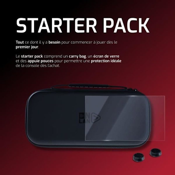 Startpakke - ONLAN - Nintendo Switch 2 - Sort taske + Skærmbeskyttelse + Thumbsticks Svart