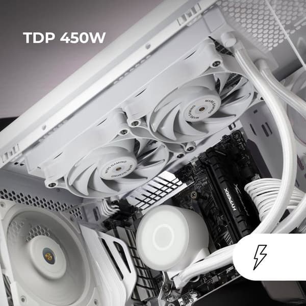 Dissipator PC - MARS GAMING - MCPU220 - Væskekøling - 450W TDP - 120mm Sort