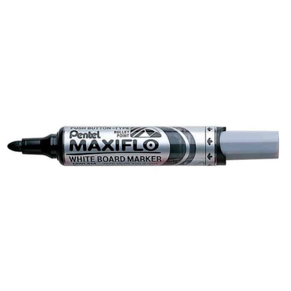 Whiteboard markør - PENTEL - MAXIFLO MWL5M - Bullet tip - Sletbar - Flydende blæk Svart