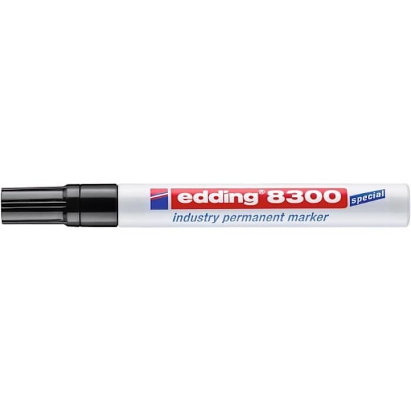 Erikoisteollisuuden pysyvät merkit 8300 - EDDING - 10 kpl pakkaus - Musta - Pyöreä kärki 1,5-3 mm Svart