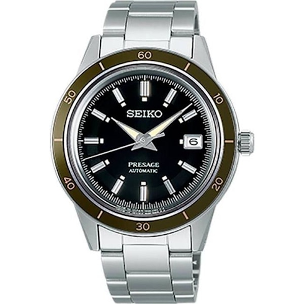Automatisk ur - SEIKO - Presage - Sort urskive - Stålarmbånd - 40,8 mm Automatisk rörelse
