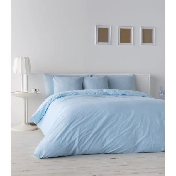 Pohjoismainen päällinen Naturals Lino Vaaleansininen - mitat: Mitat 135 sänky (220 x 220 cm)