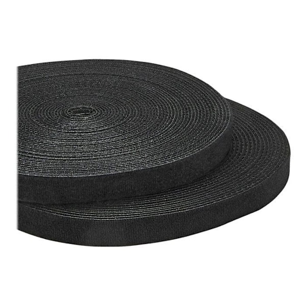 STARTECH Hook & Loop Kabelbindere Bulk - 25 ft Rulle - Brugerdefineret kabelstrop - Sort - Stof