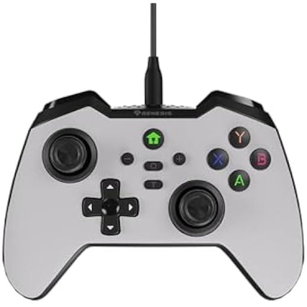 GENESIS Mangan 300 Sort, hvid USB Gamepad Android, Nintendo S Svart vit