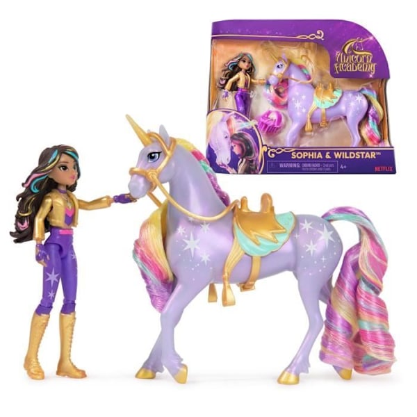 SPIN MASTER YHDISTELMÄ UNICORN JA NUKKE WILDSTAR JA SOPHIA Unicorn Academy