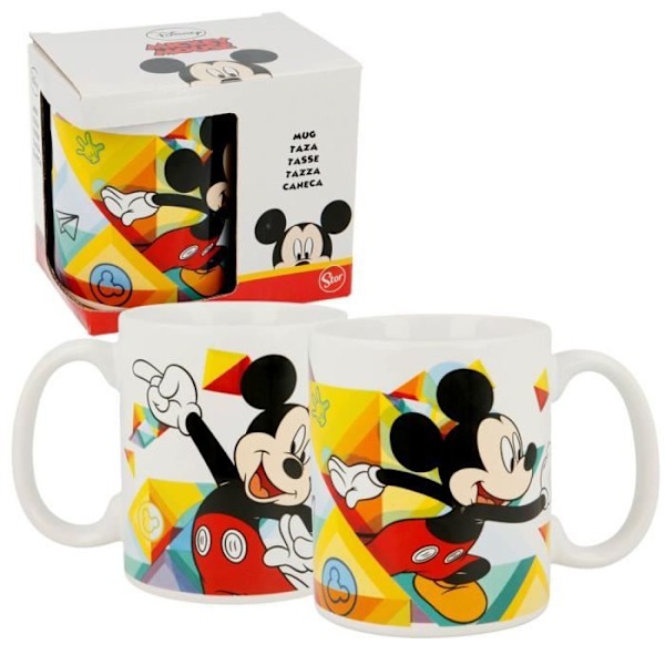 Drickskopp - STOR - Mickey Go - 325 ml - Keramik - Barn Gul
