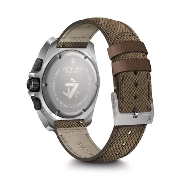 Titta - VICTORINOX - I.N.O.X. 241988.1 - Kvarts - Titan - Brunt träarmband Svart brun