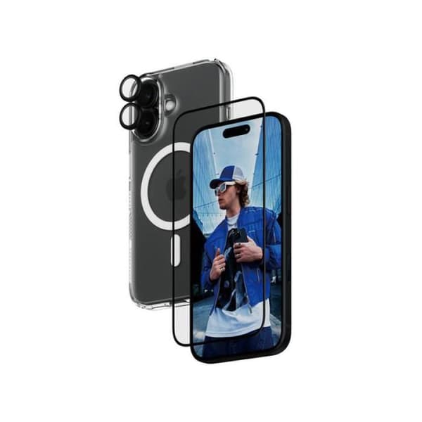 Lisävaruste - PanzerGlass PG 3-in-1 - iPhone 16 - 6.1 tuumaa - Väri Musta