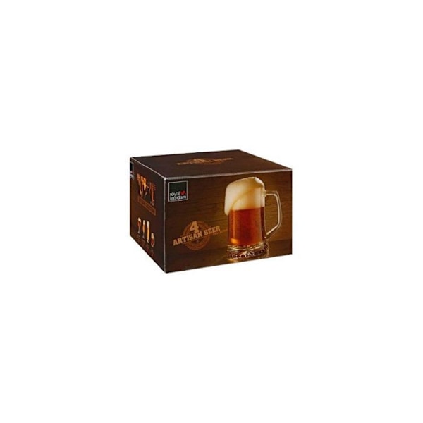 Ölmuggar - Artisan - 32 cl - Transparent glas - Set om 4 - Tål diskmaskin Transparent