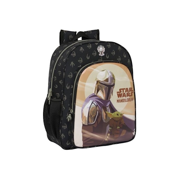 Rygsæk - Safta - Star Wars The Mandalorian - 38 cm - Polstrede stropper - Sidelommer Grå, flerfärgad
