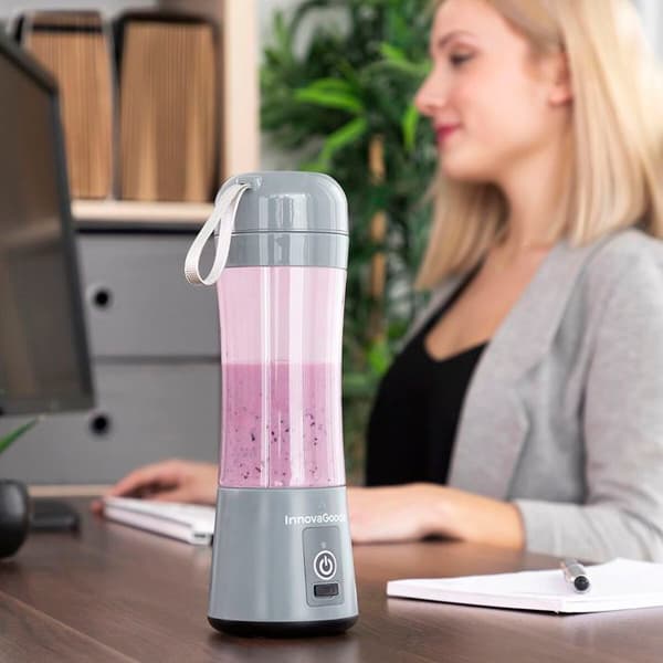Mixern i fickformat - InnovaGoods - Mini Blender Smoothie - 600W - Grå - 490g grå