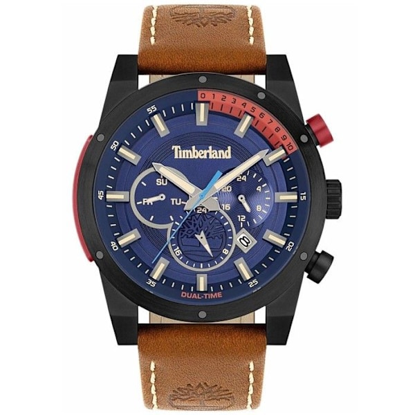 Ur - Timberland - TBL15951JSB-03 - Multifunktion - Brun læder - Vandtæthed 5 ATM Brun/Blå