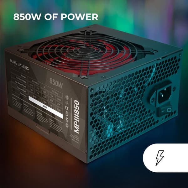 Sisäinen virtalähde - Mars Gaming - MPIII850 - 850 W - 200-240 V - 14 dB