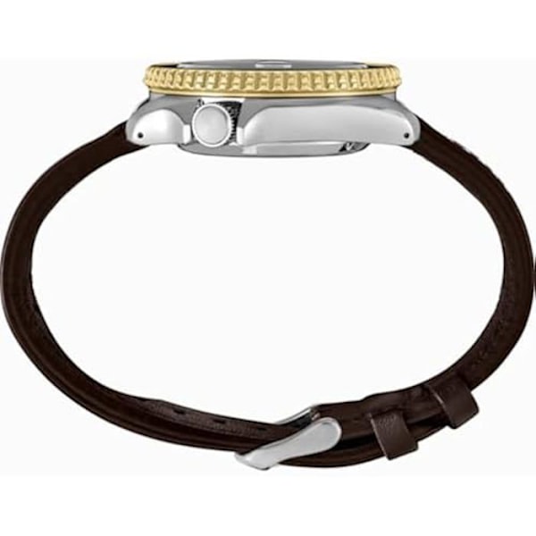 Klocka - SEIKO - SSK036K1 - Automatisk - GMT - Brunt Läder Silver, Brun, Guld