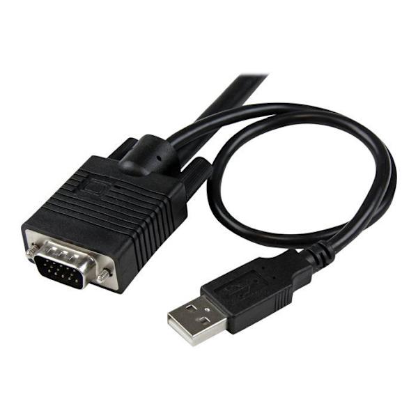 KVM-switch USB VGA med 2 porte - STARTECH - KVM-switch - USB-drevet - Sort