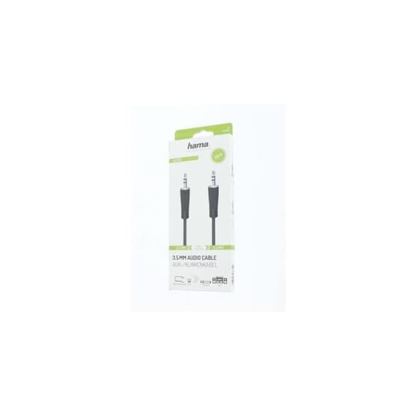 Audio kabel - HAMA - 1,5 m - Han stik 3,5 mm - Stereo - Beskyttelse mod sammenfoldning